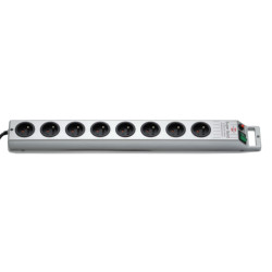 Listwa Zasilająca Super Solid Line 8 Gniazd, Kabel 2,5m 3x1,5mm, Srebrna, Brennenstuhl