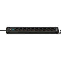 Listwa Zasilająca Premium Line 10 Gniazd, Kabel 3m 3x1,5mm Czarna, Brennenstuhl