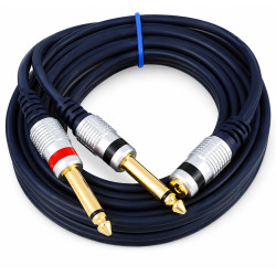 Kabel Jack 3,5 Gniazdo 3m - 2x Wtyk 6,3 VITALCO