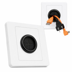 Wypust kablowy ściany 21mm - Osłona z gumowym pierścieniem - Przepust na kable przewody
