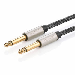 Kabel Jack 6,3 Mono 3m Ugreen AV128 Wtyk - Wtyk, Szary