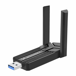 Karta Sieciowa Wi-Fi USB 3.0 Wozinsky WAX-1800, Adapter WiFi6, Czarny