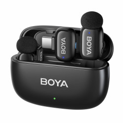 Mikrofon BOYA Mini 2-02 Bezprzewodowe, Stereo 2.4GHz USB-C Czarne