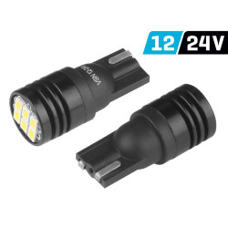 Dioda LED W5W VISION T10 12/24V Ultra Bright LED, Białe 6000K, Zestaw 2 Sztuki