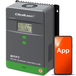 Kontroler Solarny QOLTEC MPPT 60A, Regulator Ładowania Akumulatorów 12V / 24V AGM, GEL, LiFePO4, Bluetooth