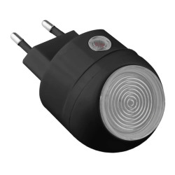 Lampka Nocna LED 1W Z czujnikiem zmierzchu, Czarna