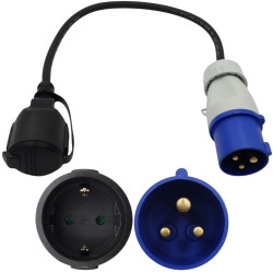 Adapter CEE z gniazdem schuko camping przyczepy kampera NePower