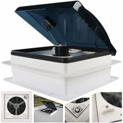 Okno dachowe 340mm z wentylatorem 14" do KAMPERA 12V ANTI UV przyciemniane