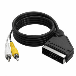Kabel SCART-2*RCA 1,2-1,5m AUDIO-Kable i Przyłącza RTV i PC