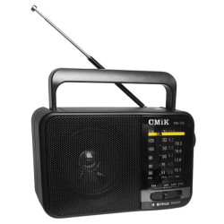 Radio Przenośne CMiK MK-516 FM Czarne USB-C, Akumulator 18650