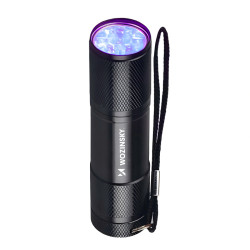 LATARKA UV WOZINSKY WLD-9L IP65 czarna do śladów, znaków wodnych