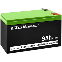 Akumulator 12V-9Ah AGM QOLTEC Bezobsługowy | max. 135A
