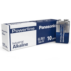 Bateria 6LR61 PANASONIC 9V INDUSTRIAL ALKALINE Powerline 6LF22