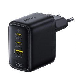 Ładowarka Sieciowa Baseus 70W EnerFill FE22, 2 x USB-C + USB-A , Czarna