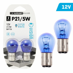 Żarówka P21/5W VISION 12V 21/5W BAY15d, Super White, Blister 2 Sztuki