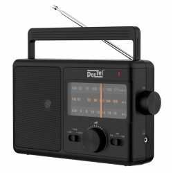 Radio Przenośne AM/FM + SW Fale Krótkie RD-14 DARTEL, Zasilanie 230V Lub Baterie, Czarne
