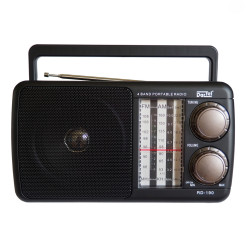 Radio Przenośne AM/FM + SW Fale Krótkie RD-190 DARTEL, Zasilanie 230V Lub Baterie, Czarne