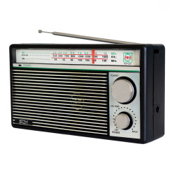 Radio Przenośne AM/FM + SW Fale Krótkie RD-220 DARTEL, Zasilanie 230V Lub Baterie, Czarno-Srebrne