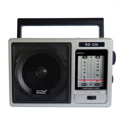 Radio Przenośne AM/FM  RD-230 DARTEL, Zasilanie 230V Lub Baterie, Czarno-Srebrne