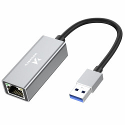 Karta Sieciowa USB - RJ45 Wozinsky WAU-45A Ethernet LAN Gigabit RJ45 1000 Mb/s Szara