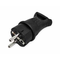 Wtyk sieciowy 230V gumowy IP44 O na kabel z uz. WT-30GU