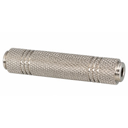 Łącznik Jack 3,5 4-Polowy Metalowy, Gniazdo - Gniazdo, Adapter, Beczka