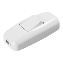 Wyłącznik Przelotowy Na Kabel, Biały, ORNO OR-AE-13317/1P/W/W, 250V/6A