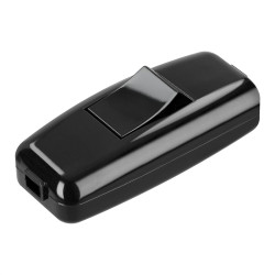 Wyłącznik Przelotowy Na Kabel, Czarny, ORNO OR-AE-13317/1P/B/B, 250V/6A