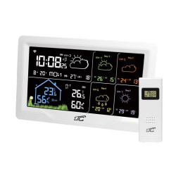 Stacja Pogody LTC STP12B Biała, WiFi, TUYA, Kolorowy Wyświetlacz, Meteo Smart Home