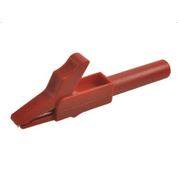 Krokodyl 27.258.1 czerwony 56mm banan 4mm 15A 300V