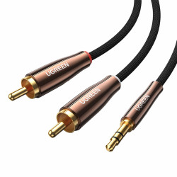 Kabel Audio Jack 3,5 - 2xRCA  UGREEN AV170, Jack/RCA, 1m Cu HQ