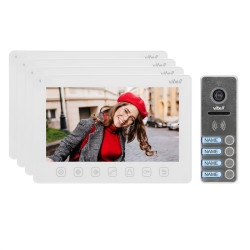 Zestaw VIDEODOMOFONOWY NOVEO MULTI 4, 7" biały
